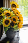 Artificial Sunflower Bouquet with pottery vase