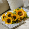 Artificial Sunflower Bouquet with pottery vase