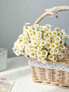 Artificial Daisy & Chamomile Arrangement with glass vase