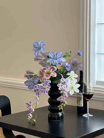 Artificial Wisteria Flower Bouquet with Decorative Vase