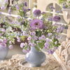 Purple Wildflower Artificial Bouquet with Ceramic Vase