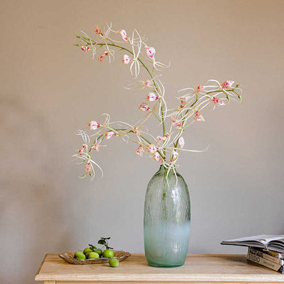 Artificial Orchid Flowers with Glass or Wood Vase