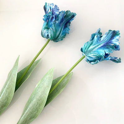 Realistic Fringed Faux Flower Moisture-Touch Parrot Tulip