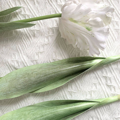 Realistic Fringed Faux Flower Moisture-Touch Parrot Tulip