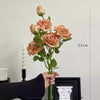 3-bloom roses with artfully scorched edges