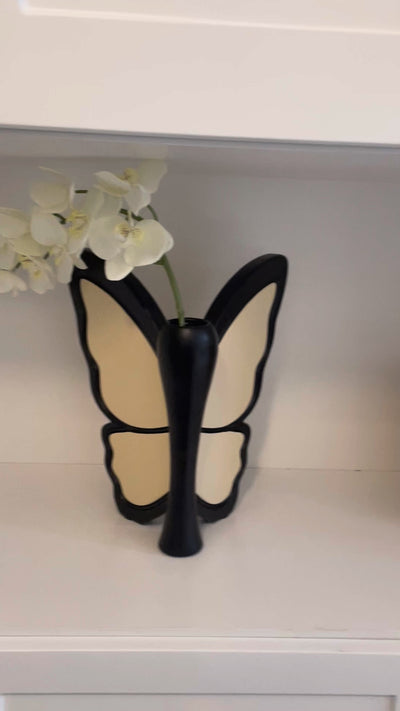 Artificial Butterfly Orchid with Decorative hunging Butterfly Vase