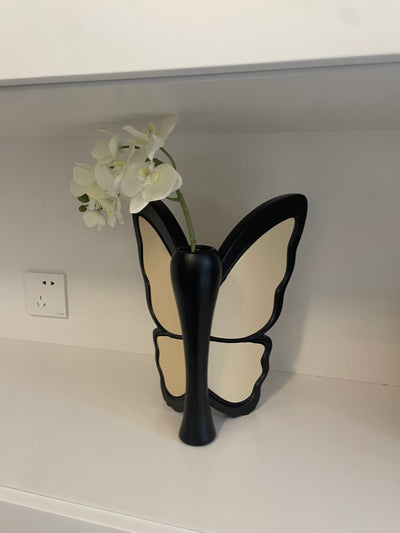 Artificial Butterfly Orchid with Decorative hunging Butterfly Vase